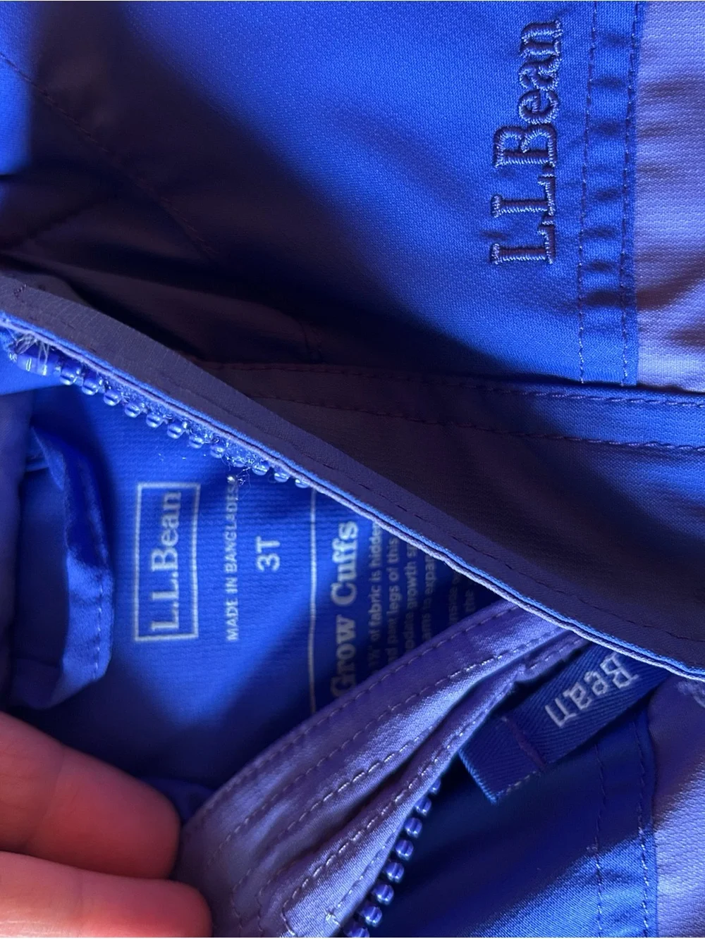 L.L. Bean Blue One-Piece Snowsuit 3T